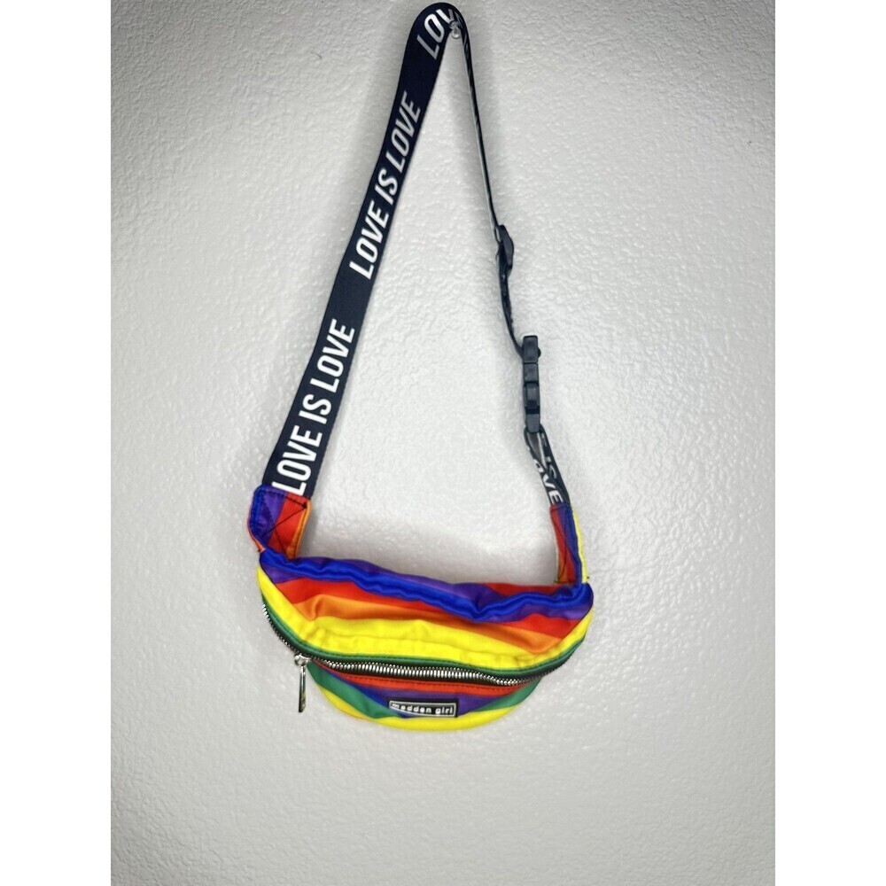 Madden Girl Belt Bag Womens One Size Rainbow Love Is Love Pride Fanny Pack Color